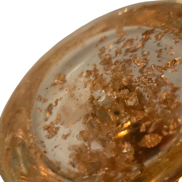 MCM Lucite Acrylic Candleholder Gold Flake Mid Century Candlestick Taper Holder - Picture 16 of 16